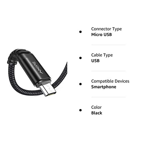 AINOPE Micro USB Cable (Grey, 0.9ft)