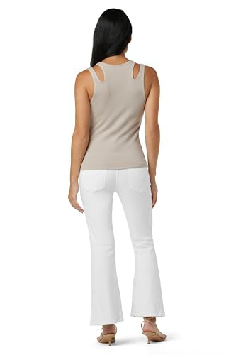 HUDSON Women's Petite Nico Mid Rise Cropped Bootcut Jean, White, 34