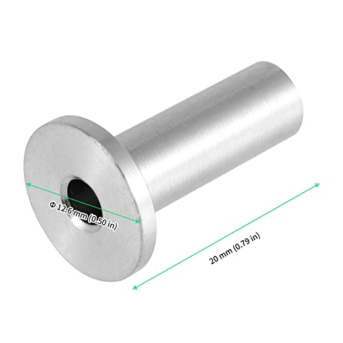 FUNSUEI 100 PCS T316 Stainless Steel Protector Sleeves, Cable Railing Protector Sleeves, Deck Cable Railing Kits, Come with Drill Bit, Cable Railing System for 1/8 Inch Cable Railing, Rope