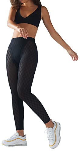 Savage X, Womens, Peak Performance High-Waist Mesh Legging, Red Cocoa, 1X