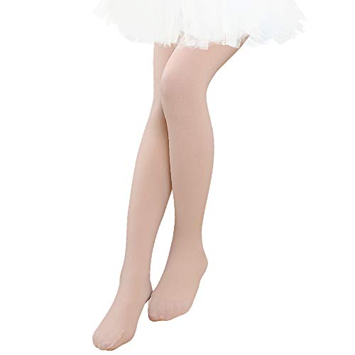 techcity Ballet Dance Tights Ultra Soft Transition Girls Student Footed Tight(Toddler/Little Kid/Big Kid)