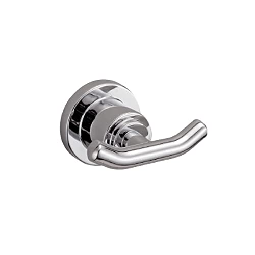 Design House 560334 Geneva Contemporary Double Robe Hook for Bathroom Bedroom Closet or Kitchen, 2.78 x 1.85 x 2.23, Polished Chrome