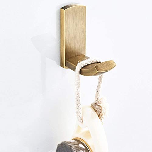 WINCASE Brass Bathroom Accessories, Bath Towel Holder Antique, Towel Bar Set Toilet Paper Holder Robe Hook Brushed Brass Wall Mounted
