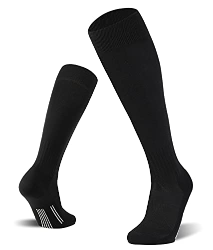 FITRELL 2/3 Pack Soccer Socks For Youth Kids Adult Baseball Softball Football Socks For Men Women Boys Girls, Pink,Small