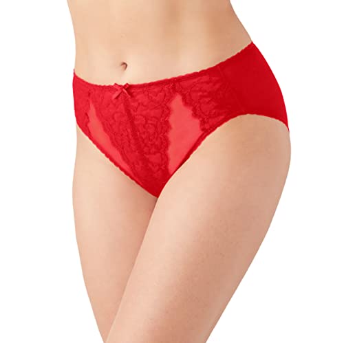 Wacoal Women's Plus Size Retro Chic Hi Cut Brief Panty, Hollyhock, Medium