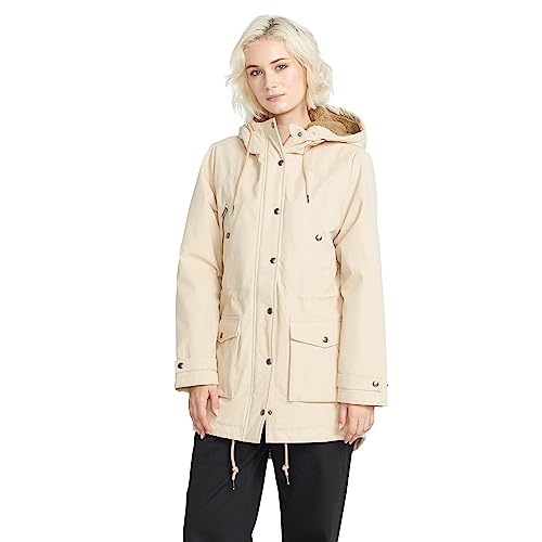 Volcom Women's Walk on by Parka Heavyweight Jacket, Khaki