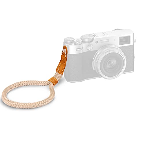 MegaGear SLR, DSLR Camera Cotton Wrist Strap (Camel, Small - 23cm/9inc) (MG1786)