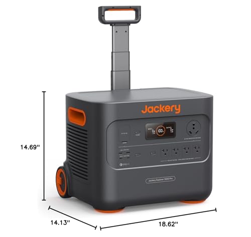 Jackery Portable Power Station Explorer 3000 Pro, Solar Generator with 3024Wh, 2x100W PD Ports, 2.4H Full Charge, Compatible with SolarSagas, for Home Backup, RV, Off-grid (Solar Panel Optional)