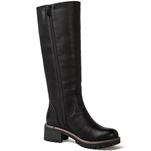 GLOBALWIN Women's Black Boots Fall Winter Fashion Boots Knee High Boots For Women 11M