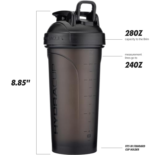 Hydra Cup OG [4 Pack] 28 oz Shaker Bottles for Protein Shakes, Shaker Cups with Ball Blender Whisk, Travel To Go, BPA Free (Multicolor, 4 Pack 28oz)