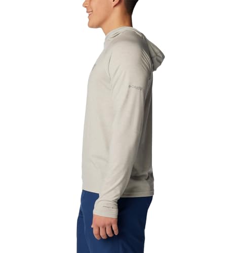 Columbia Men's PFG Uncharted Hoodie, Cool Grey Heather, 3X Tall