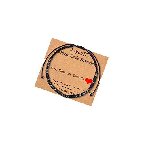 Morse Code Bracelets for Women Teen Girls Inspirational Gifts for Mom Wife Girlfriend Daughter Sister Best Friend Simple Trendy Wrap Bracelet Birthday Jewelry