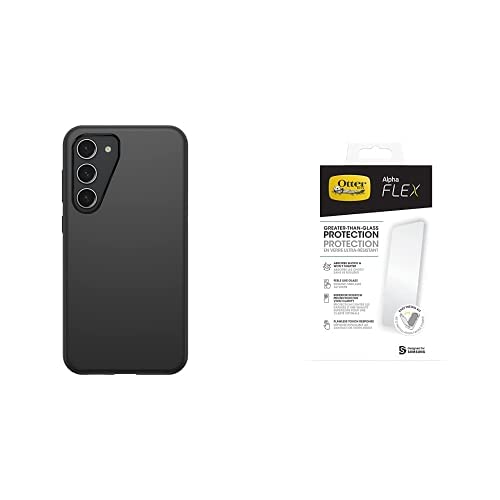 OtterBox Galaxy S23+ Bundle: Symmetry Series case (Black) & Alpha Flex Screen Protector