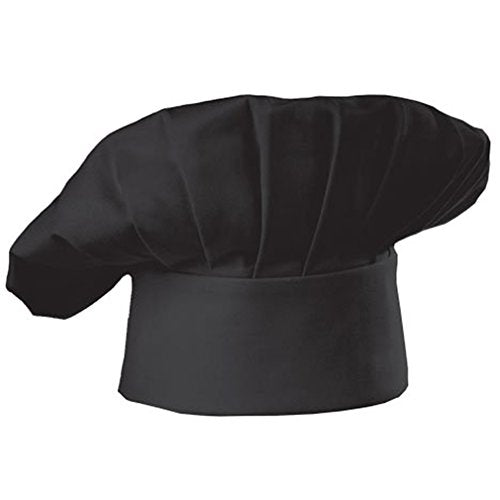 Hyzrz Chef Hat Set of 2 Pack Adult Adjustable Elastic Baker Kitchen Cooking Chef Cap (Black)