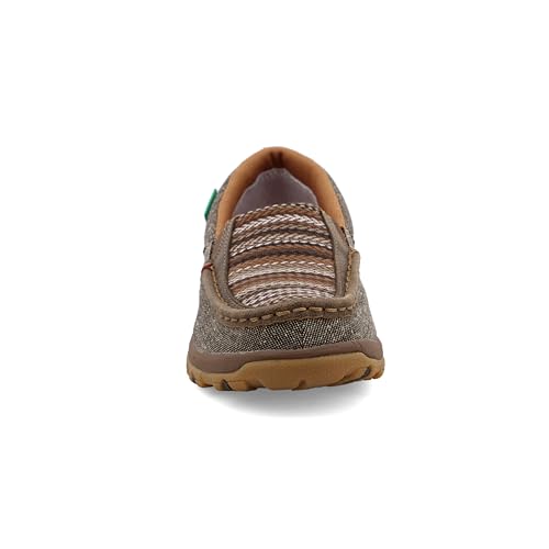 Twisted X Women's Slip-On Driving Moc, Moc Toe with CellStretch, Dust & Multi, 8.5 M