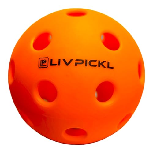 LIV PICKL Pickleballs | 26 Holes | Indoor | Soft Court | High Visibility and Good Balance | Official Size & Weight - Durable - High Bounce