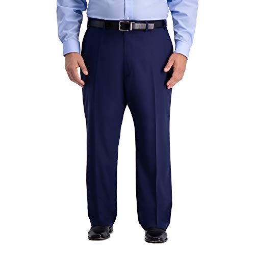 Haggar Men's Active Series Stretch Classic Fit Suit Separate Pant Regular and Big & Tall Sizes, Black BT, 50W x 32L