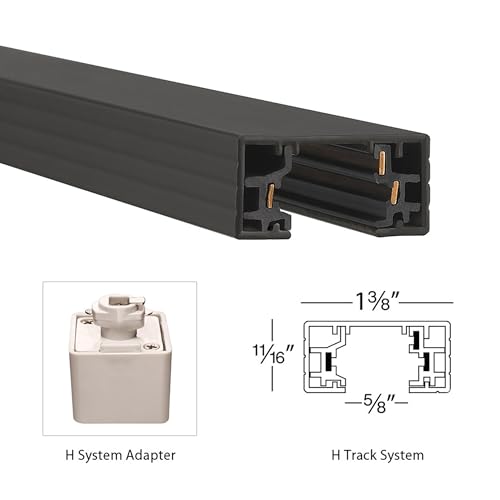 WAC Lighting HI-DEC-BK H Track Dead End I Connector, Black