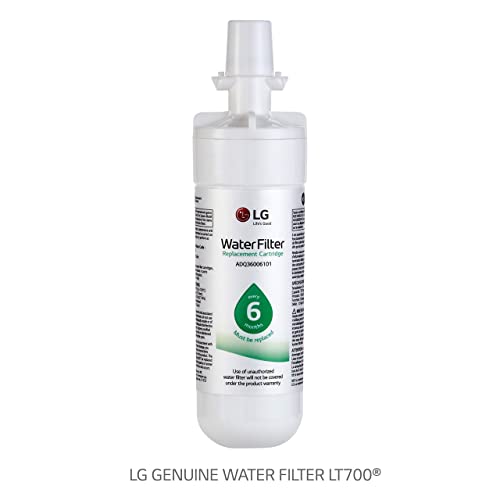 LG LT700P- 6 Month / 200 Gallon Capacity Replacement Refrigerator Water Filter (NSF42 and NSF53) ADQ36006101, ADQ36006113, ADQ75795103, or AGF80300702 , White , Single