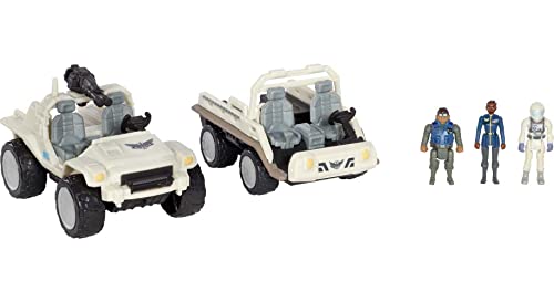 Mattel Disney and Pixar Lightyear Small Vehicles & Figures Pack, 2 All-Terrain Trucks & 3 Character Figures, Hyperspeed Series