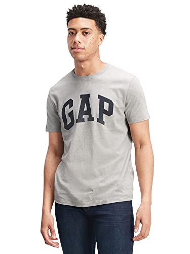 GAP Mens Classic Logo Tee T Shirt, Light Heather Grey B10, X-Small US