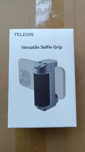 TELESIN° Universal Smartphone Camera Grip with Selfie Stick, Wireless Bluetooth Remote Control One-Handed Quick Zoom and Mode Switching Compatible with Samsung Android Phone Accessories