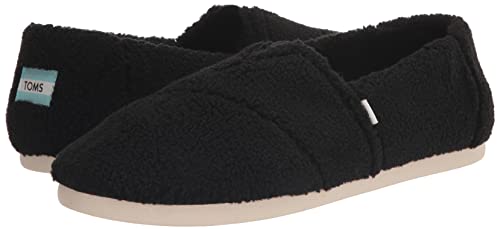 TOMS Men's Alpargata 3.0 Loafer Flat, Black Faux Shearling, 13