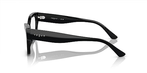 Vogue Eyewear Women's VO5523 Cat Eye Prescription Eyewear Frames, Black/Demo Lens, 52 mm