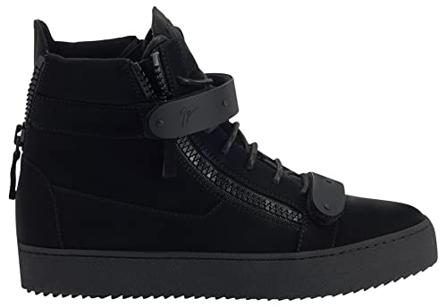 Giuseppe Zanotti, Coby Mid-Top Sneakers Cotton, 7, Black