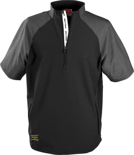 Rawlings COLORSYNC Short Sleeve Cage Jacket | Adult Medium | Black