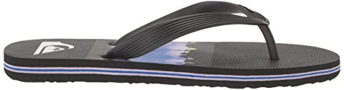 Quiksilver Boy's Unisex-Child Molokai Art Youth Sandal Flip-Flop, Black 6, 1 Little Kid