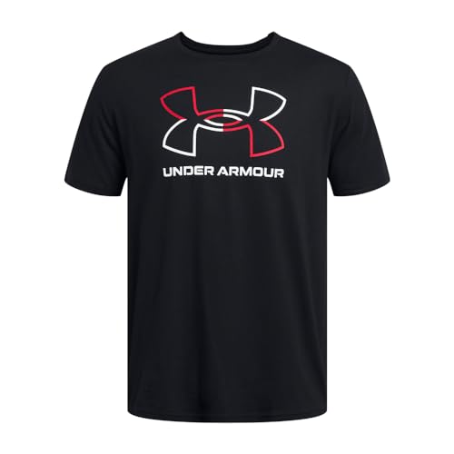 Under Armour Men's Global Foundation Short Sleeve T Shirt, (001) Black/Red/White, X-Large
