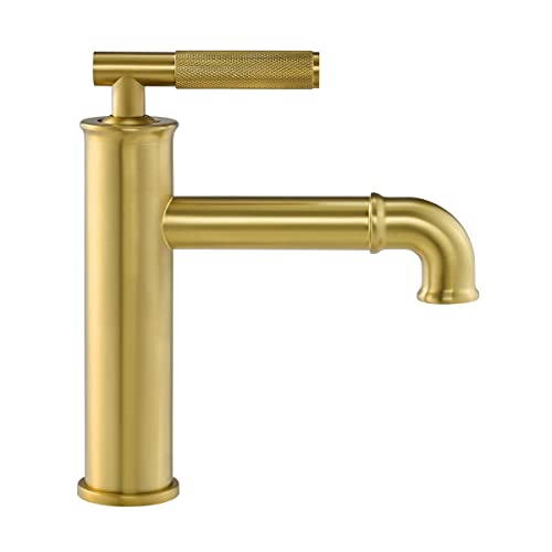 Swiss Madison Well Made Forever SM-BF90BG Avallon Single Hole, Single-Handle Sleek, Bathroom Faucet (Brushed Gold)