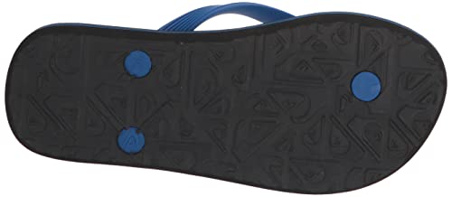 Quiksilver Boy's Unisex-Child Molokai Panel Youth Sandal Flip-Flop, Black/Orange/Grey, 1 Little Kid