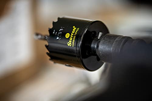Starrett Carbide Tipped Hole Saw with Surface Finish - Ideal for Wood, PVC and Fiberglass - 3 Teeth per Inch, 6" Diameter, 41mm - 1-5/8" Cutting Depth - CT600