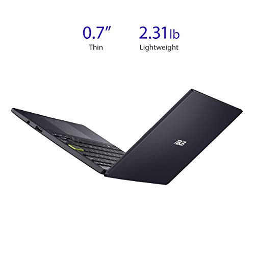 ASUS Notebook E210 11.6” Ultra Thin, Intel Celeron N4020 Processor, 4GB RAM, 64GB eMMC Storage, Windows 10 Home in S Mode with One Year of Office 365 Personal, E210MA-DB02,Star Black