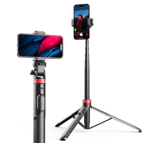 Eicaus 72'' Phone Tripod, Tripod for iPhone & Selfie Stick Tripod with Phone Mount and Remote - Upgraded, Stable, and Portable Tripod for iPhone 15/14/13, Android, Cameras and Action Cameras