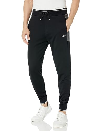 BOSS Embroidered Logo Cotton Blend Joggers