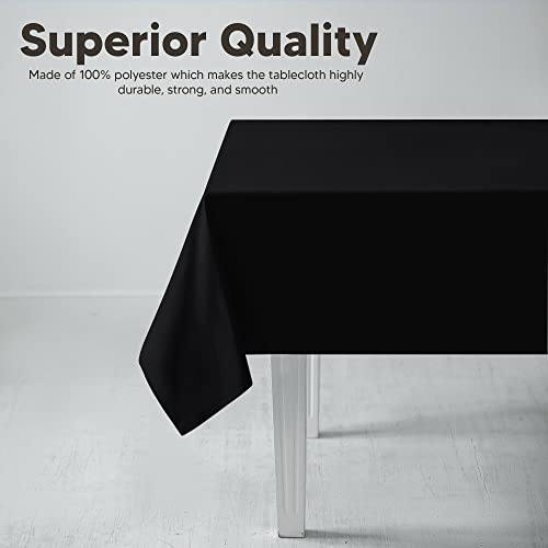 Utopia Kitchen Rectangle Table Cloth 2 Pack [90x156 Inches, White] Tablecloth Machine Washable Fabric Polyester Table Cover for Dining, Buffet Parties, Picnic, Events, Weddings and Restaurants