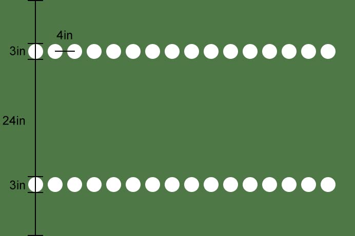 Agfabric Weed Barrier Landscape Fabric 4x6ft with Planting Holes, Hole Diameter 3", Hole Spacing 6", Row Spacing8 on Center