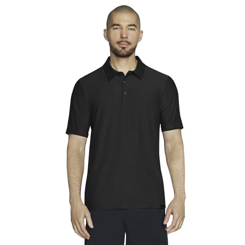 Skechers Men's Godri All Day Polo Shirt, Black