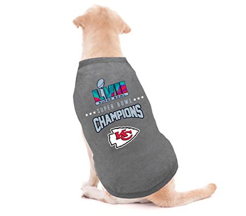 NFL 2024 Super Bowl LVIII Championship Pet Tee Shirt, Durable Sporty Pet Tee, X-Small. *Limited Edition NFL Champ Dog T-Shirt. Licensed NFL Football Winning Shirt for Dogs & Cats