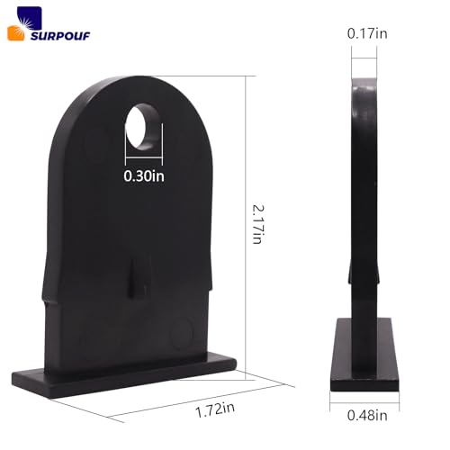 SURPOUF Outdoor Resin Shed Hasp Latch, Plastic Hasp Latch,Newly Upgraded Black Solid Core Plastic Fits for Rubbermaid