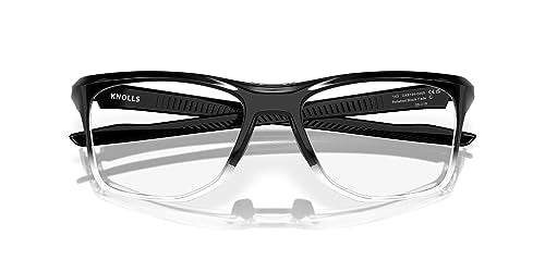 Oakley Men's OX8144 Knolls Rectangular Prescription Eyewear Frames, Polished Black Fade/Demo Lens, 55 mm