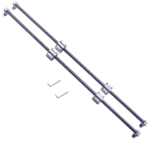 2PCS Linear Motion Rod Shaft Guide 20mm x 1200mm Linear Bearing Slide Set with 4PCS Block Bearings SCS20UU + 4PCS Aluminum Rail Support SK20 Linear Motion Set CNC Parts Kits for 3D Printer, DIY, CNC