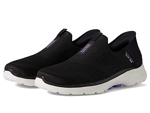 Skechers Women's Hands Free Slip-ins Go Walk 6-Fabulous View Sneaker, Black, 8