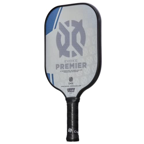 ONIX Evoke Premier Pickleball Paddle, Blue, Heavy weight