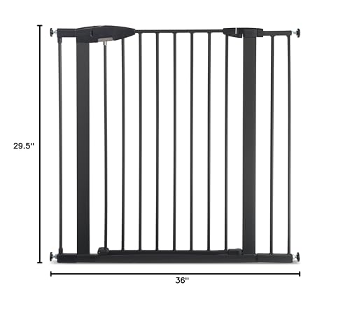 Munchkin® Easy Close XL™ Metal Baby Gate, 29.5" - 51.6" Wide, Black, Model MK0009-111