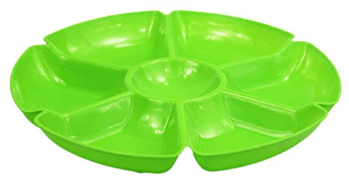 4 Black Duck Chip N Dip Hard Plastic 12-Inch Round 7-Section Serving Trays! Assorted Colors