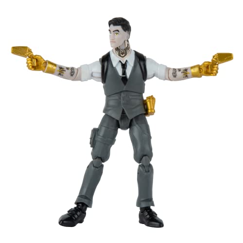 FORTNITE Midas (Master Grade) - 4-Inch Articulated Figure with Armor, Back Bling, and Harvesting Tool